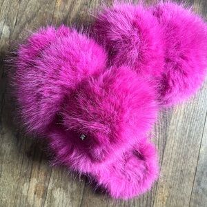 Fluffy Pink MK Womans Sandles